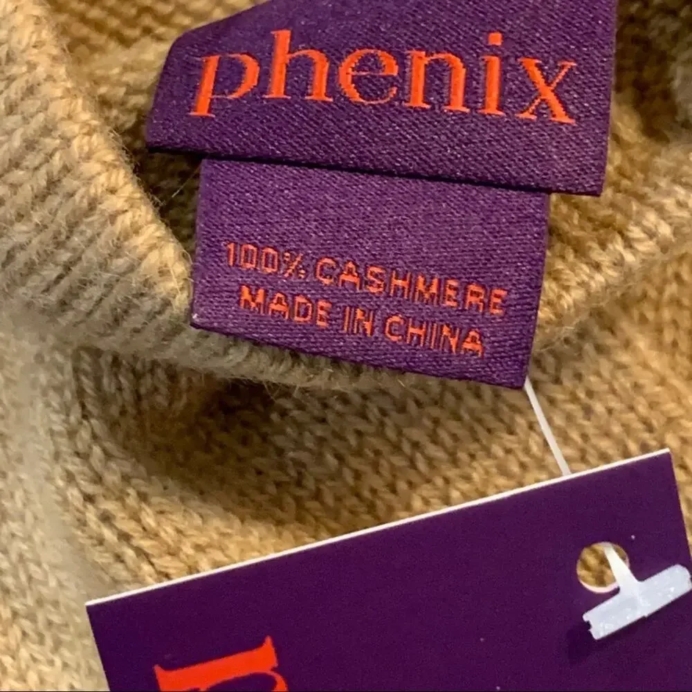 Cashmere Tech Gloves Phenix Tec 100% Cashmere Camel Colror One Size NWT